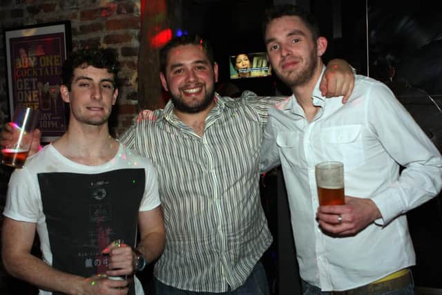 Rodney, Dom and Dave in Blue Lounge.