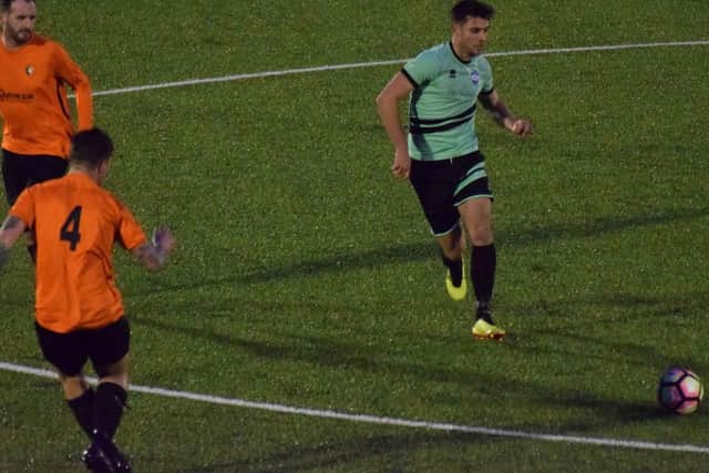 Sam Pickard on the ball for Rovers
