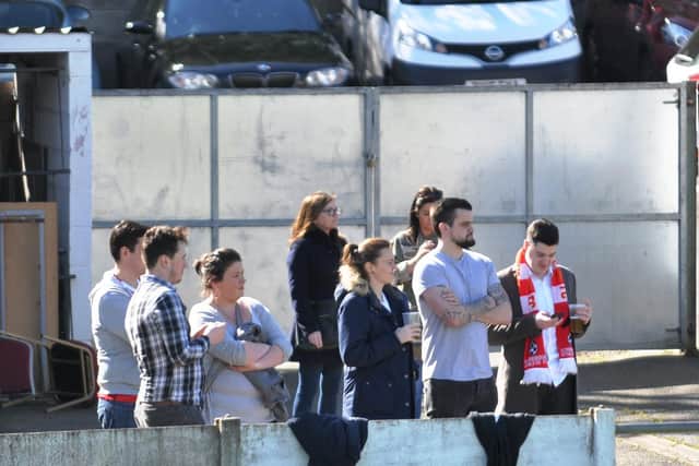Boro supporters watching the game