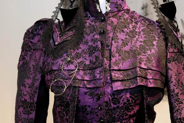 One of the dresses in the new Victorian dress exhibition
