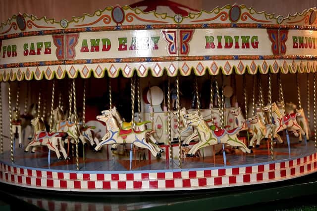 A model of a carousel ride