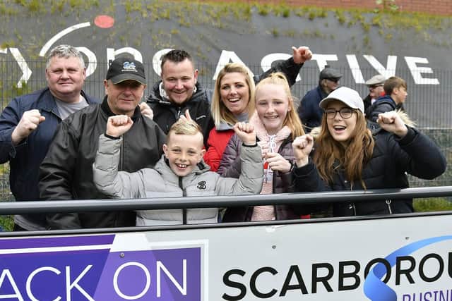 Boro fans watch the action