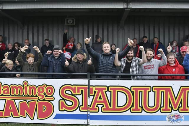 Boro fans watch the action