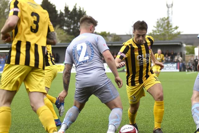 Luke Lofts on the ball