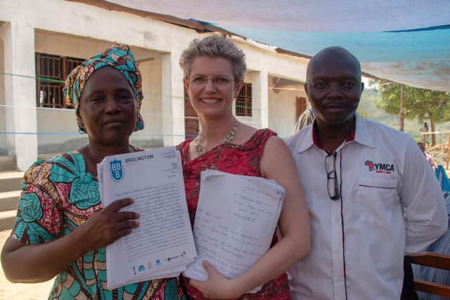 Kate Parker-Randall with education staff from Sierra Leone.