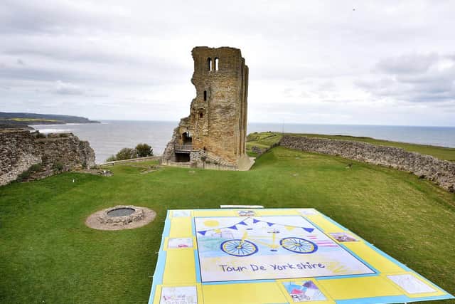 The land art at Scarborough Castle. Photo; Richard Ponter