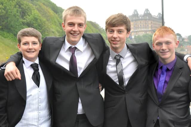 Levi Towell, left, Adam Robertshaw, Jack Laing and Dan Hupston were all up for the prom.