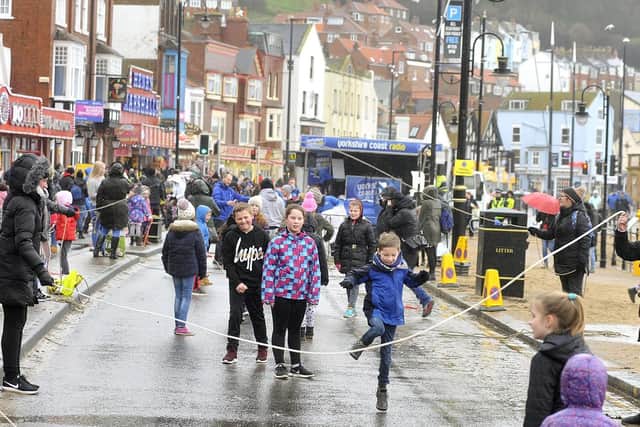 Skipping day continued in the rain and wind last year.