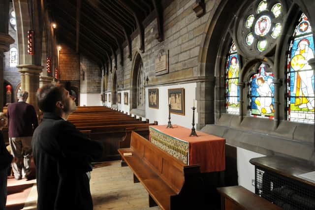 The church was designed by George Frederick Bodley from Hull.The windows exhibit designs by celebrated artists William Morris, Sir Edward Burne-Jones, Dante Gabriel Rossetti, Philip Webb and Ford Madox Brown.