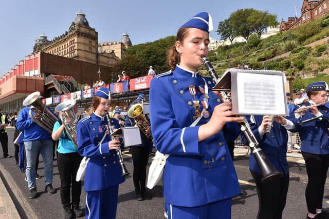 The clarinet section on the foreshore.