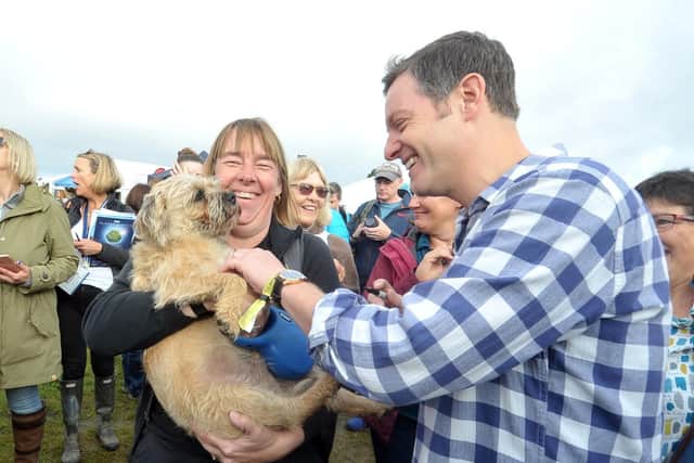 Presenter Matt Baker meets visitors.