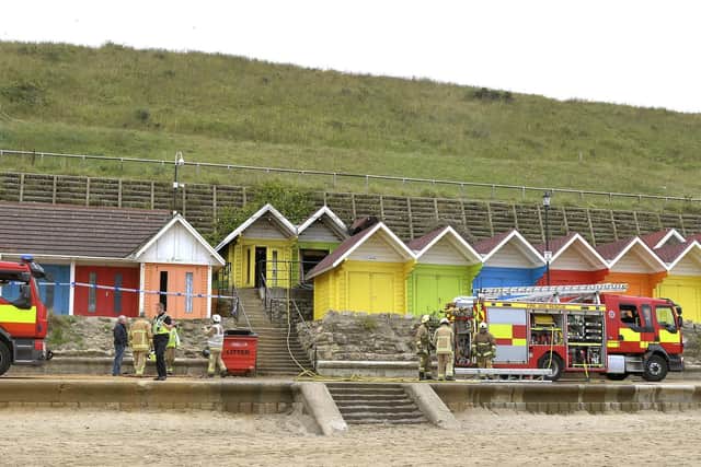 Fire crews at the scene this morning.