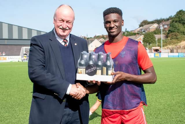 Isaac Assenso wins the Boro Player of the Month award for August