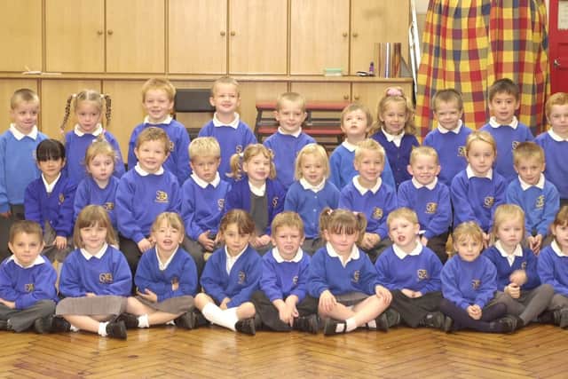 Cover image: 2003: Snainton School.
This image: 2003: Gladstone Road Infants reception blue.
