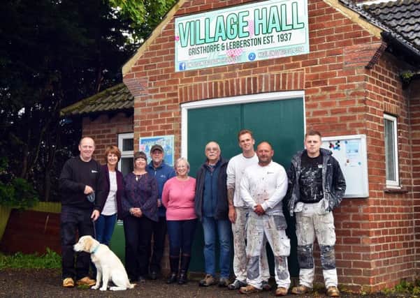 Gristhorpe and Lebberston Village Hall committee members are pictured with YCH staff (from left): Lee Dolan (YCH), Caroline McFarlane, Ann Sargent, Nigel Senior, Carol Senior, John Sargent, Jordan Dargue (YCH), Darren Playforth (YCH) and Lewis Scott (YCH).