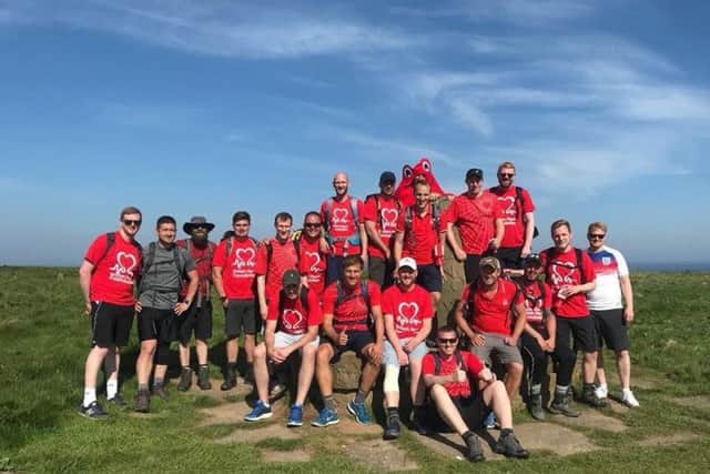 The team of walkers took on the grueling challenge
