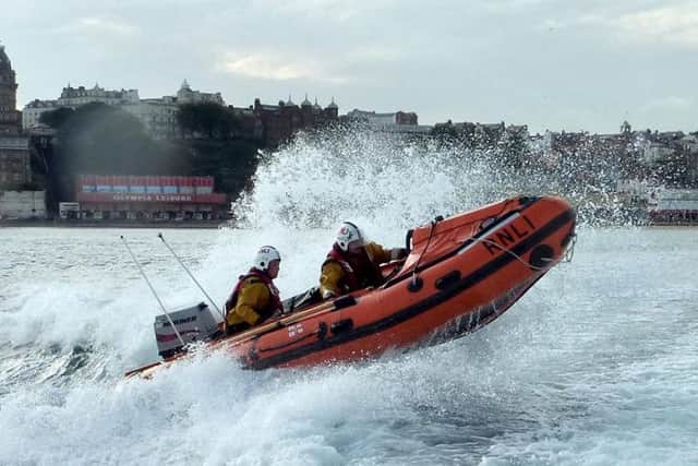 The inshore lifeboat at Scarborough.