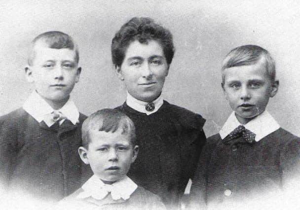 Eliza Strickland with Herbert, Charles and William.