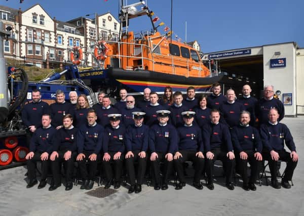 Paul Staveley (back row, far right) pictured with the rest of the Bridlington Lifeboat crew earlier this year.