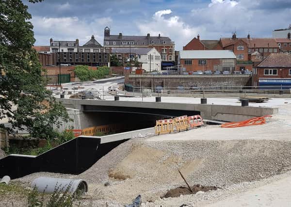 The new bridge at Beck Hill takes shape.