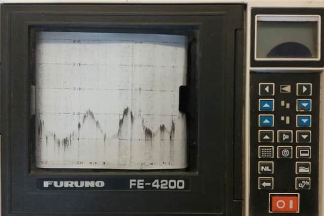 The Furuno FE- 4200 echo sounder which is on display at the Scarborough Maritime Heritage Centre.