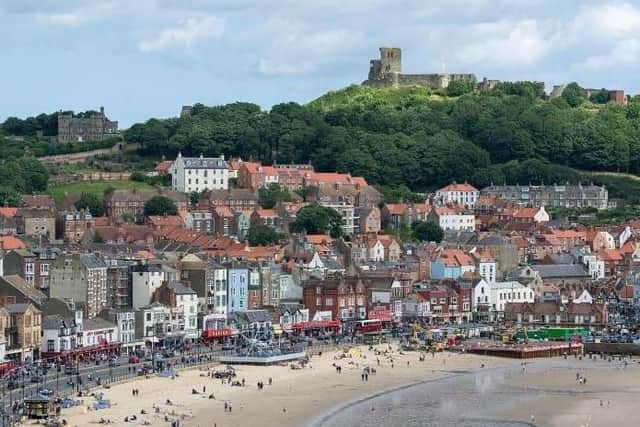 The man was pushed into a rock pool on Scarborough's South Bay.