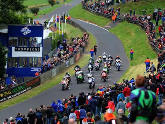 Motorcycle racing at Scarborough's Oliver's Mount circuit.