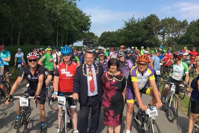 The Mayor and Mayoress at the start of the event