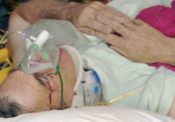 Chris Cundall was rushed to hospital