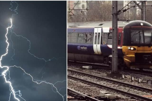 Lightning has caused rail delays