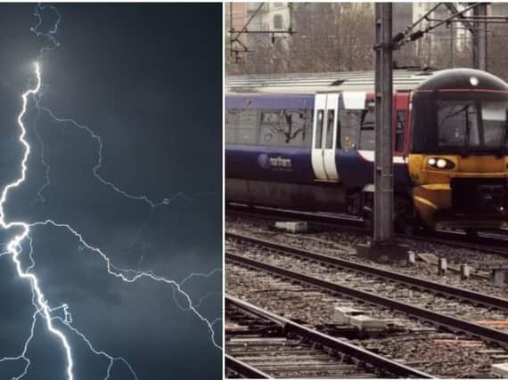 Lightning has caused rail delays