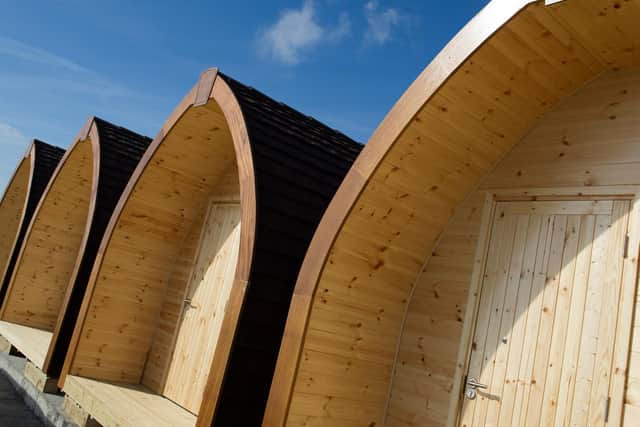 The chalets were brought to Bridlington last year.