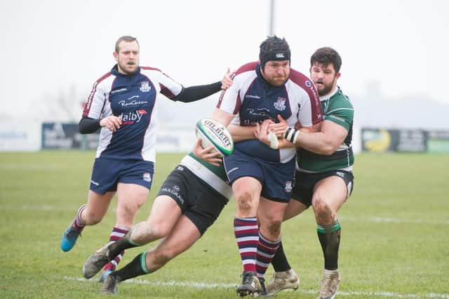 Scarborough RUFC skipper Matty Jones on the charge