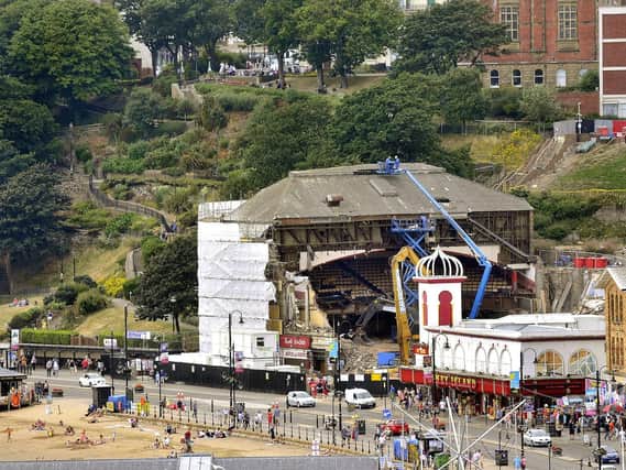 The demolition of the Futurist theatre.