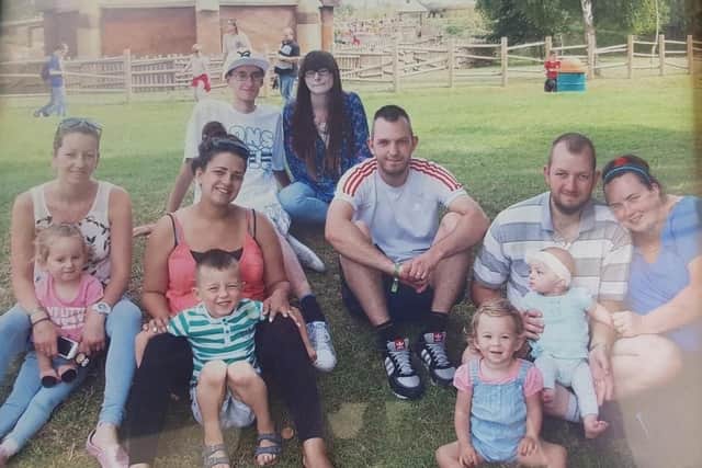The family at one of their Flamingo Land outings