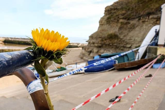 The scene of the incident in Staithes. Photo: Tony Bartholomew