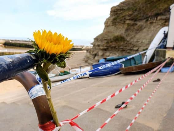 The scene of the incident in Staithes. Photo: Tony Bartholomew