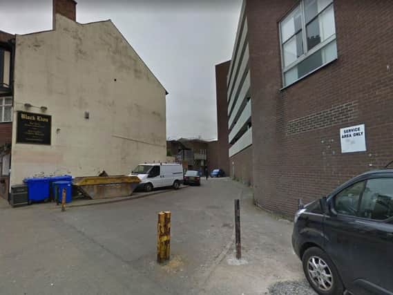 Police investigations have centred upon an alleyway between the pub and car park on North Street in Scarborough.