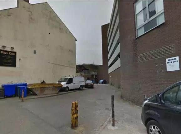 The incident happened in the alley between the Black Lion public house and the NCP car park on North Street.