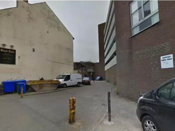 The incident happened in the alley between the Black Lion public house and the NCP car park on North Street.