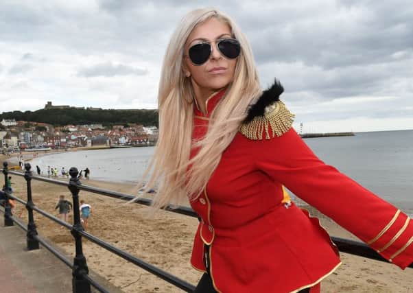 Lauren Moss, a Britney Spears tribute artist, in Scarborough