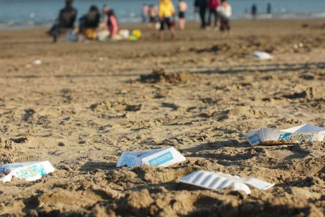 Scarborough beach litter.