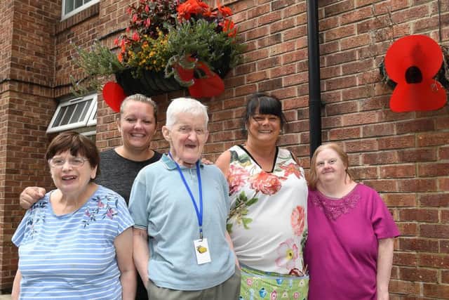 Gillian Colley, deputy manager Vicky Jeckells , Kenny Needham, team manager Fiona Dean and Margaret Melton at Kirkgate House.