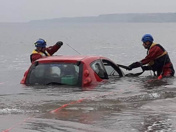 Scarborough and Burniston Coastguard Rescue teams