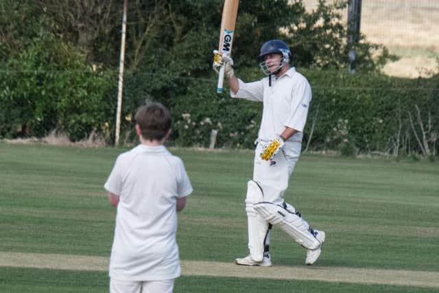 Geoff Hill on his way to 99 in his final game