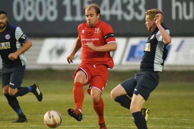 Terry Barwick in action for Brid in the cup loss against his old team Goole
