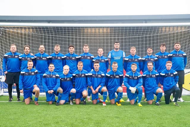 Traf line up before their successful NRCFA Sunday Challenge Cup final last year