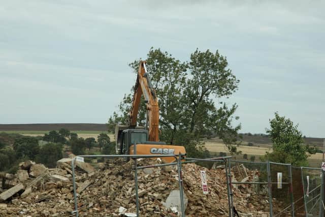 The demolition site. Picture by Sally Gaden