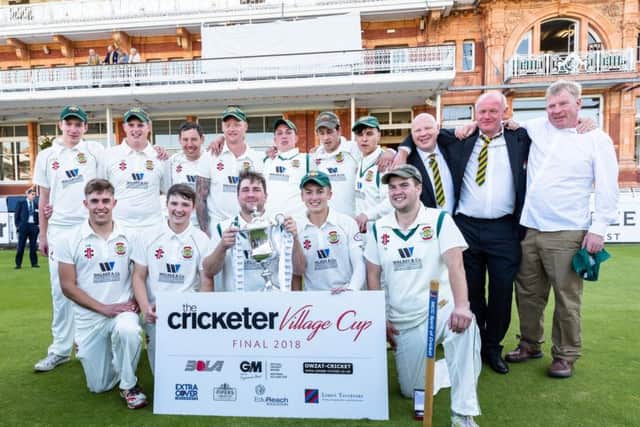 Flixton with the Cricketer National Village Cup. Picture by Will Palmer.