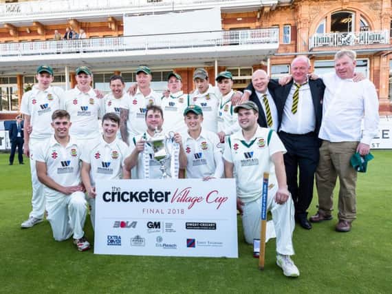 Flixton with the Cricketer National Village Cup. Picture by Will Palmer.